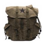 Olive Drab Vintage Star Back Pack