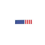 US Flag Ribbon with Clutch Back