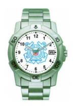 RAM Sports Chrome Watch with Date Display (Coast Guard)