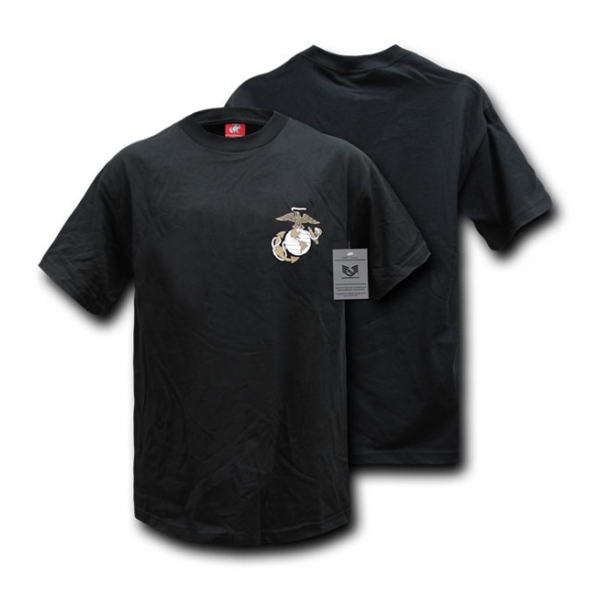 Rapid Dominance Marine Globe & Anchor T-Shirt (Black)