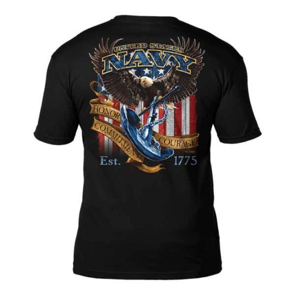 Navy 'Fighting Eagle' 7.62 Design Tee (Black)