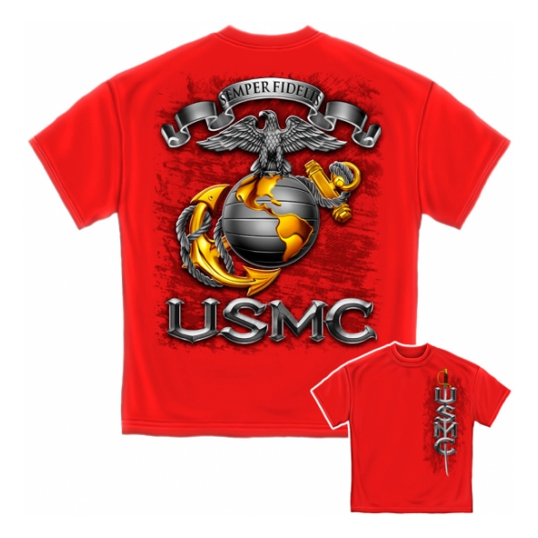 'Semper Fidelis' USMC T-Shirt (Red)