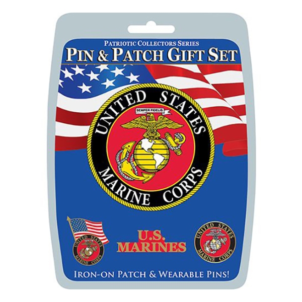 U.S. Marine Corps Pin And Patch Gift Set (4-Piece)