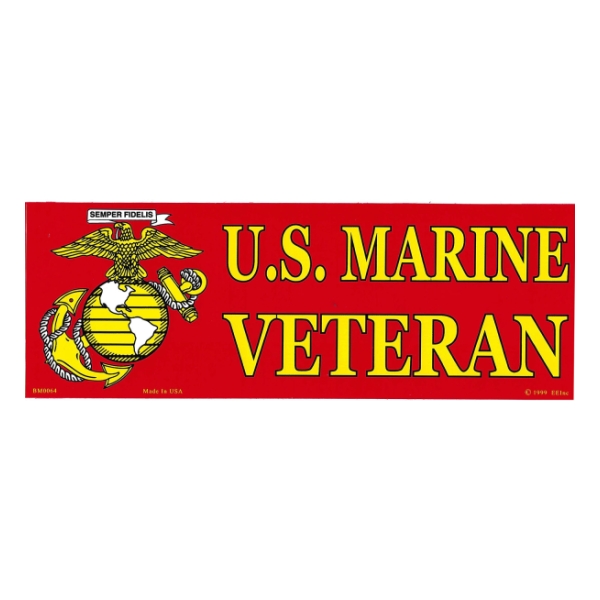 Marine Corps Veteran Bumper Sticker
