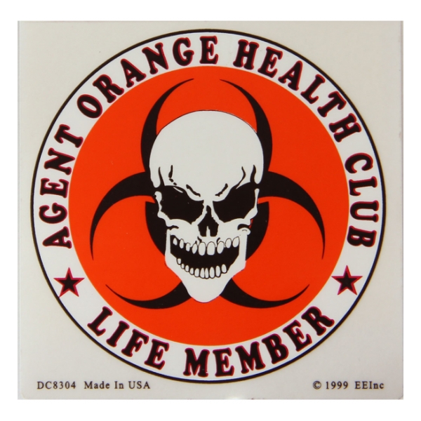 Agent Orange Health Club Life Member Outside Window Decal