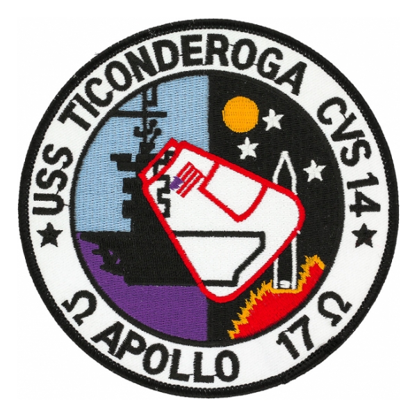 USS Ticonderoga CVS-14 Apollo 17 Ship Patch