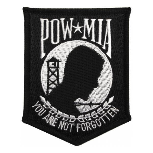 POW * MIA Patch (Black  White - Large)