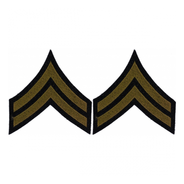 Corporal Sleeve Chevron (Green Stripe)
