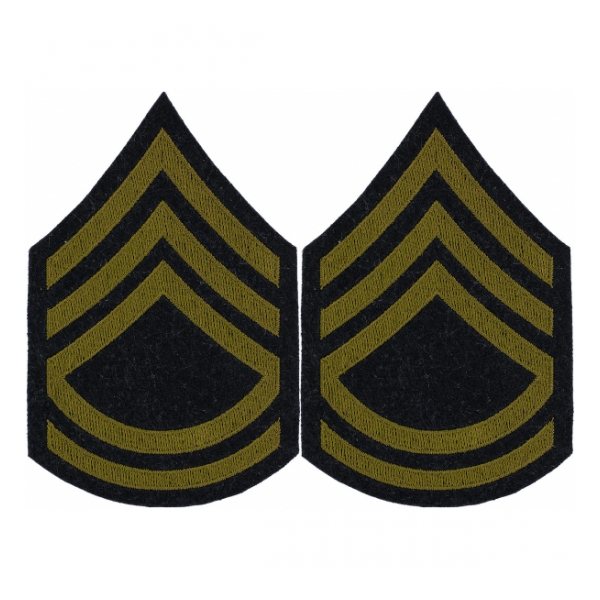 Technical Sergeant Sleeve Chevron (Green Stripe)