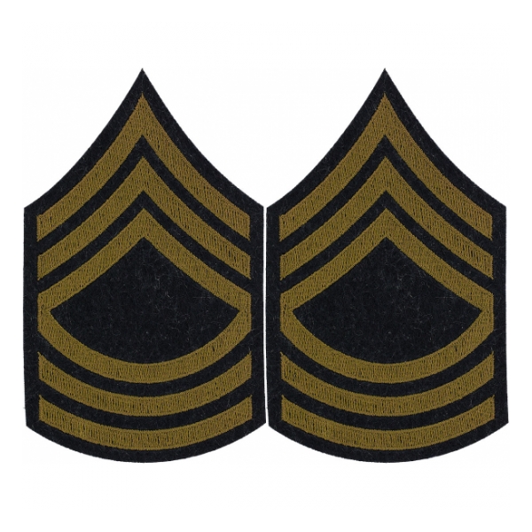 Master Sergeant Sleeve Chevron (Green Stripe)