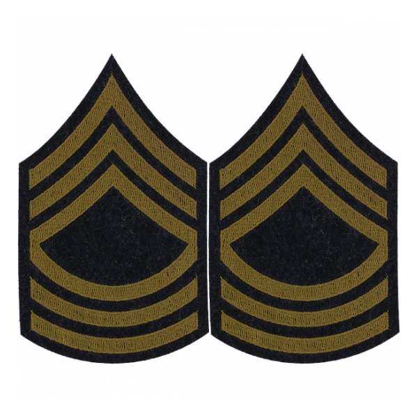 Master Sergeant Sleeve Chevron (Green Stripe)