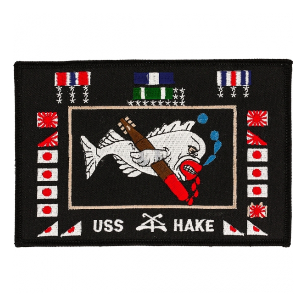 USS Hake Battle Flag Patch