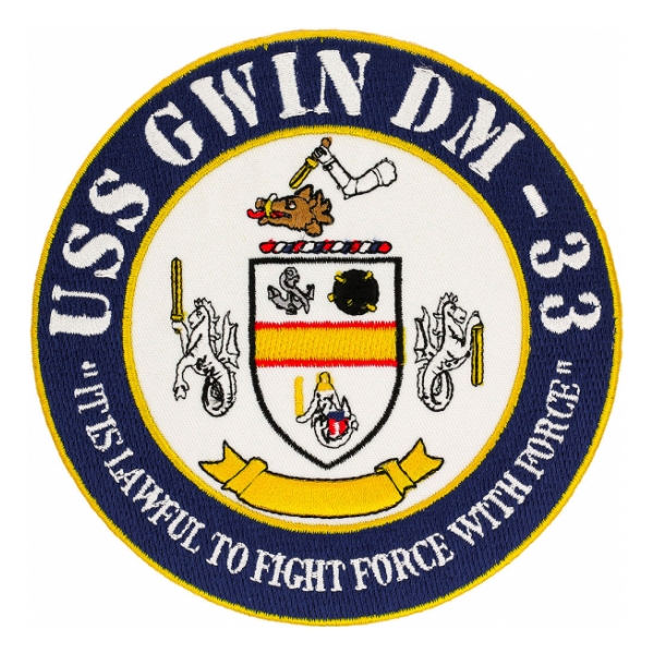 USS Gwin DM-33 Ship Patch