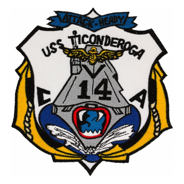 USS Ticonderoga CVA-14 Ship Patch
