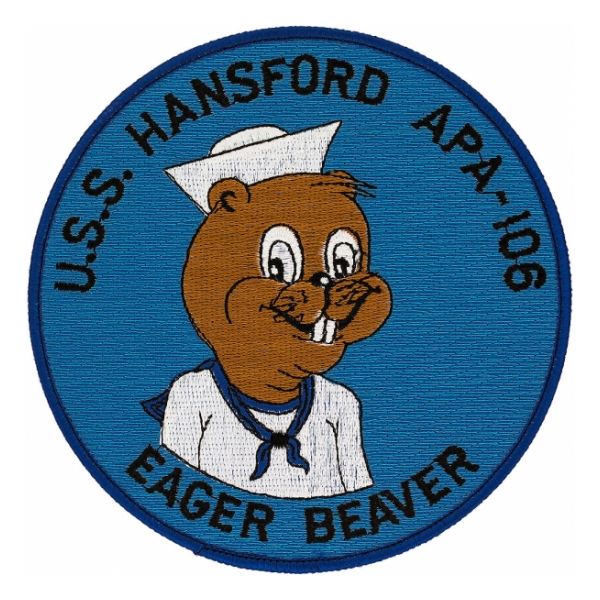 USS Hansford APA-106 Ship Patch