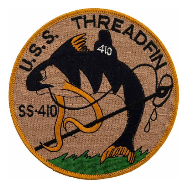 USS Threadfin SS-410C Gold Edge Submarine Patch