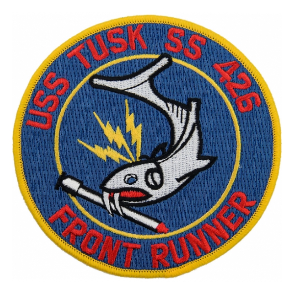 USS Tusk SS-426A Front Runner Submarine Patch
