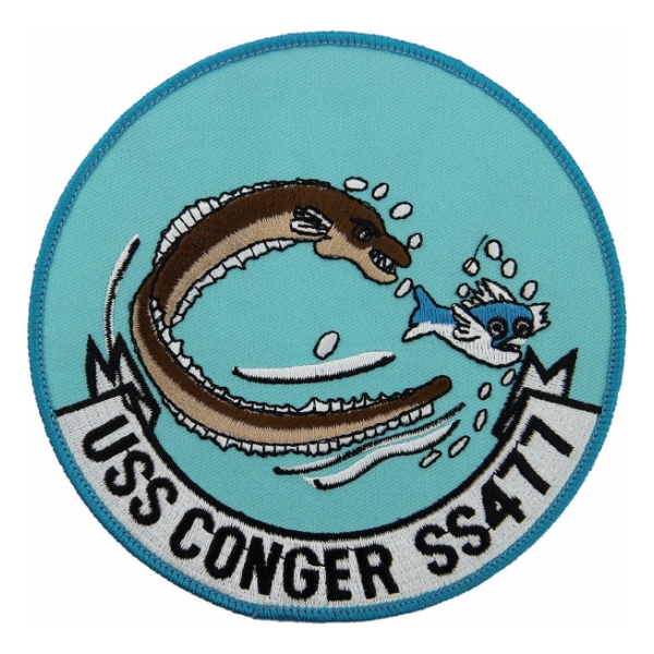 USS Conger SS-477B Eel and Fish Submarine Patch