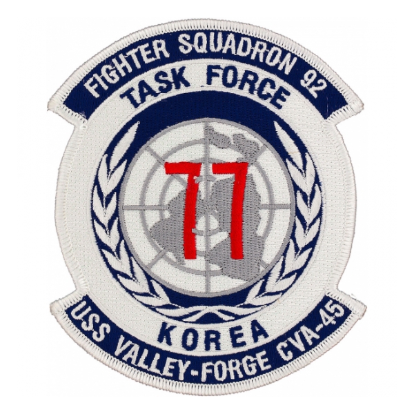 Navy Fighter Squadron 92 Task Force Korea USS Valley Forge CVA 45 Patch