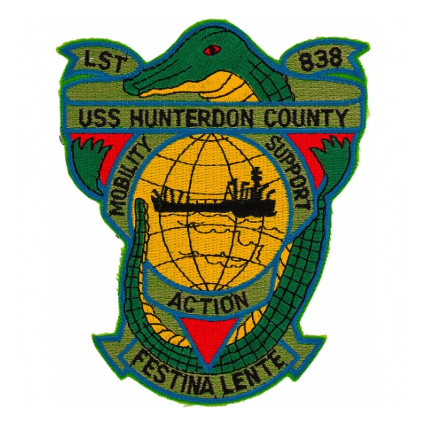 USS Hunterdon County LST-838 Ship Patch