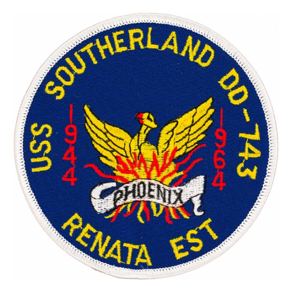 USS Southerland DD-743 Ship Patch