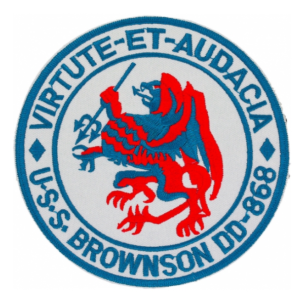 USS Brownson DD-868 Ship Patch