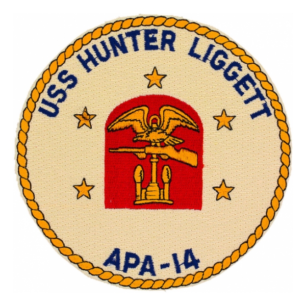 USS Hunter Liggett APA-14 Ship Patch