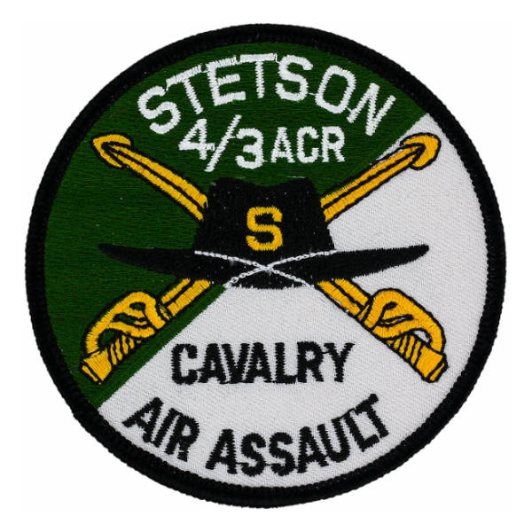 Stetson 4/3 Air Cavalry Regiment Cavalry Air Assault Patch (OD)