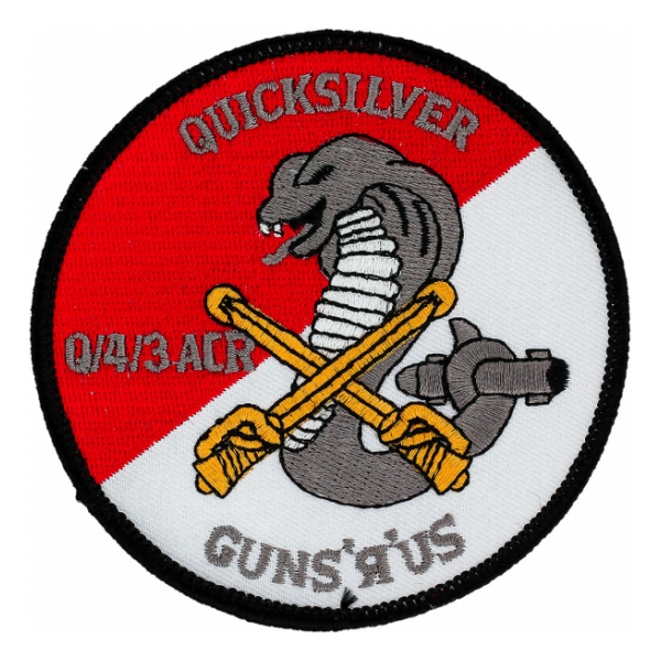 Quicksilver 4/3 Air Cavalry Regiment Guns-R-Us Patch (Dress)