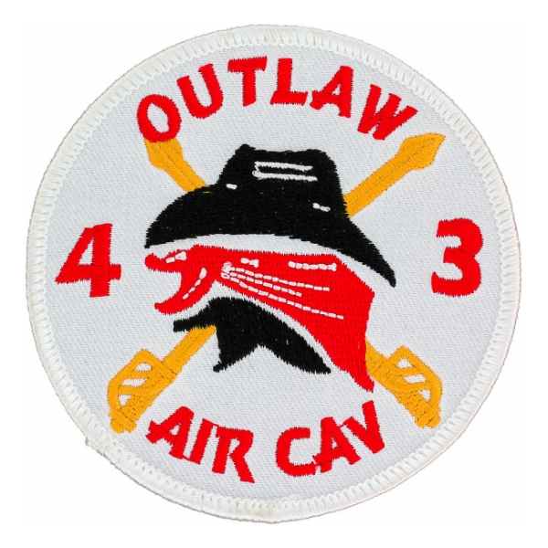 Outlaw 4/3 Air Cavalry Regiment Patch (Dress)