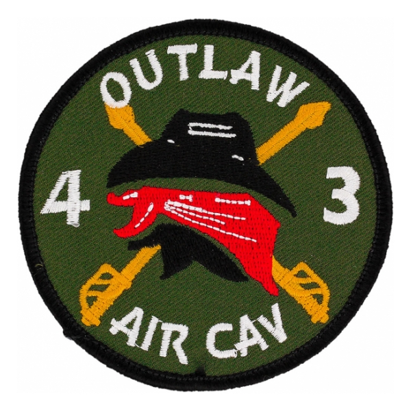 Outlaw 4/3 Air Cavalry Regiment Patch (OD)