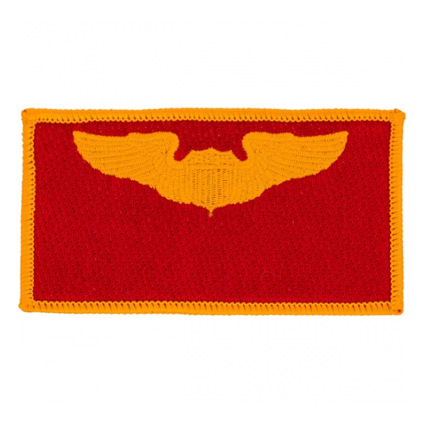 Air Force Pilot Wing Patch (Gold On Red)