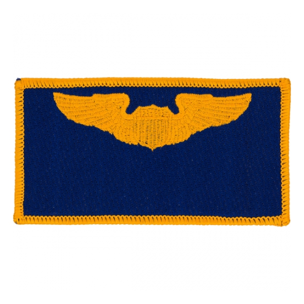 Air Force Pilot Wing Patch (Gold On Blue)