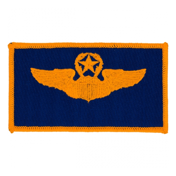 Air Force Master Pilot Wing Patch (Gold On Blue)