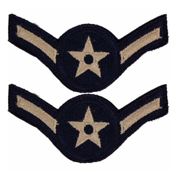 Air Force Airman Old Style with Star (Silver On Dark Blue)