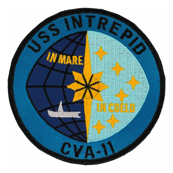 USS Intrepid CVA-11 Ship Patch (In Mare In Coeld)