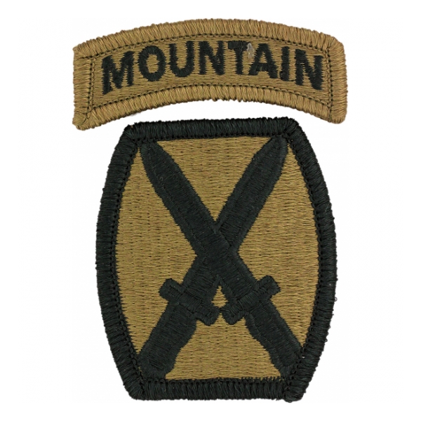 10th Mountain Division with Tab Scorpion / OCP Patch With Hook Fastener