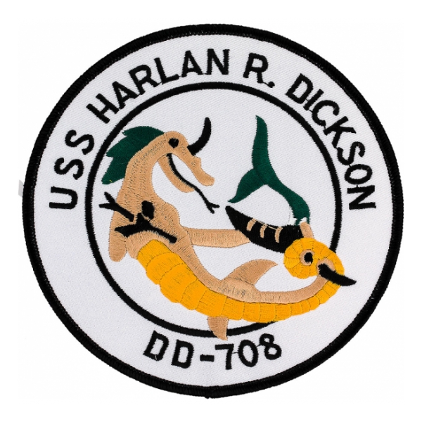USS Harlan R. Dickson DD-708 Ship Patch