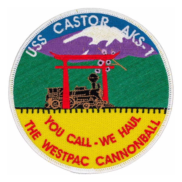 USS Castor AKS 1 Train We Call We Haul The Westpac Cannonball Patch