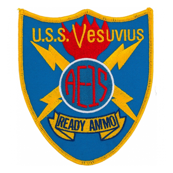 USS Vesuvius AE-15 Shield Ship Patch