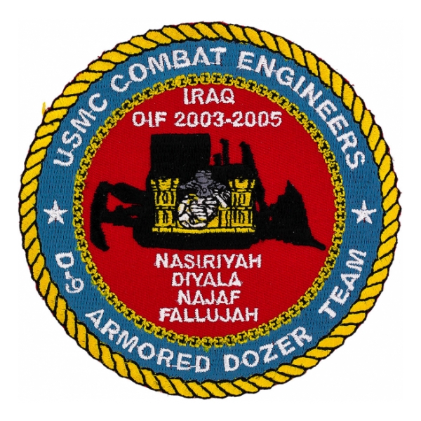 USMC Combat Engineers Iraq D-9 Armored Dozer Team Patch
