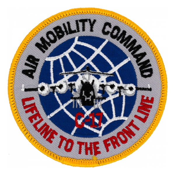Air Mobility Command Lifeline To the Front Line Patch Full Color