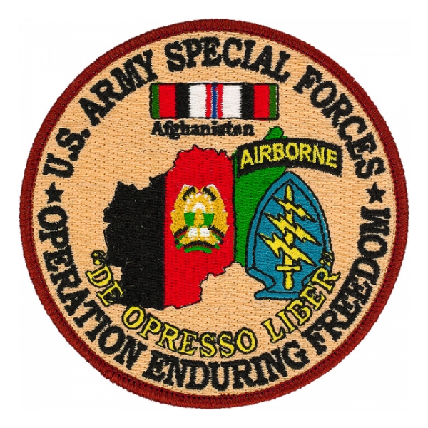 US Army Special Forces Operation Enduring Freedom Patch "De Opresso Liber
