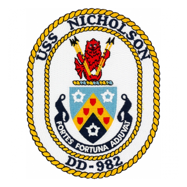 USS Nicholson DD-982 Ship Patch