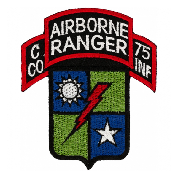 Airborne Rangers C 75  C Company 75th INF Patch