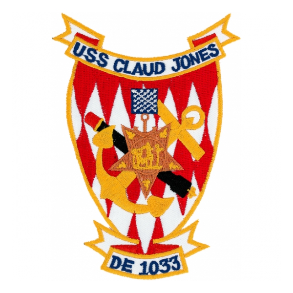 USS Claud Jones DE-1033 Ship Patch