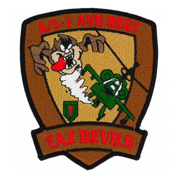 Army 1st Battalion / 1st Aviation Regiment  D Company Taz Devils Patch