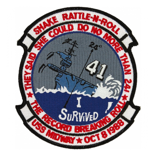 USS Midway Ship CV-41 Shake Rattle-N-Roll Patch