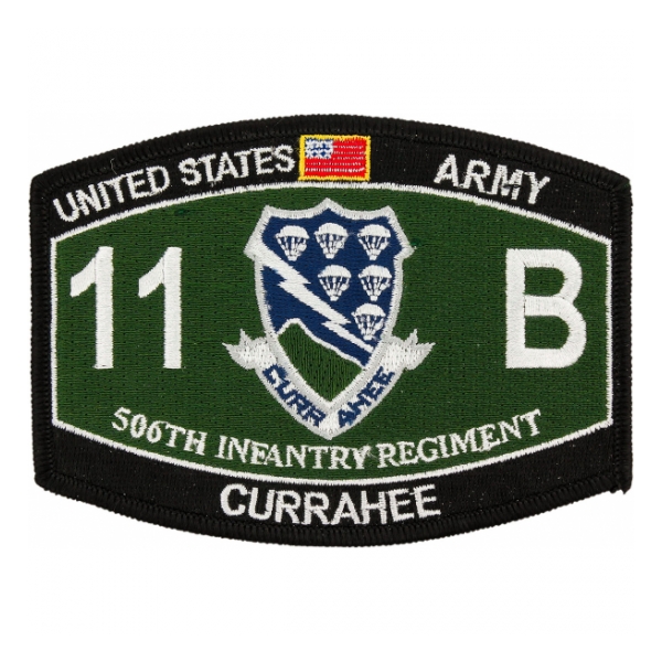 Army 11 B 506th Infantry Regiment MOS Patch