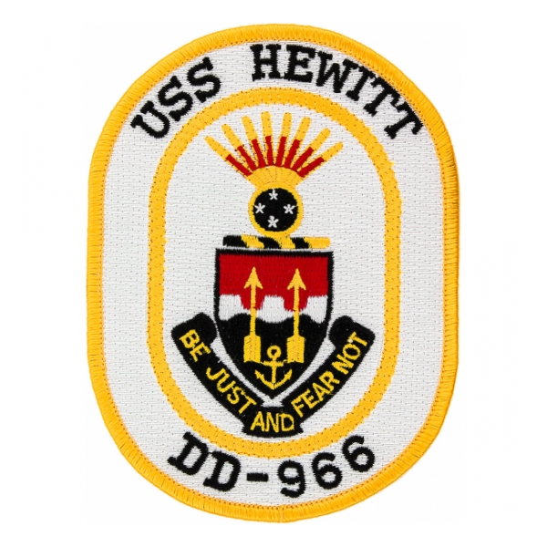 USS Hewitt DD-966 Ship Patch